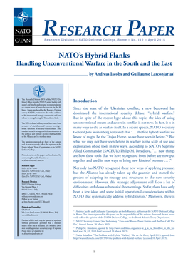 NATO's Hybrid Flanks: Handling Unconventional Warfare in The