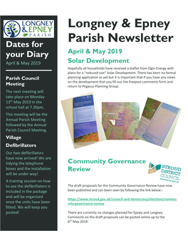 Longney & Epney Parish Newsletter