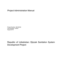 Djizzak Sanitation System Development Project Project
