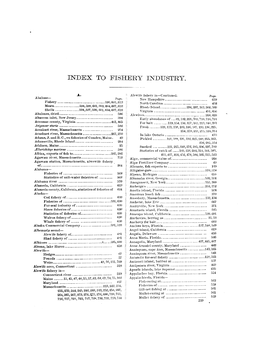 Index to Fishery Industry
