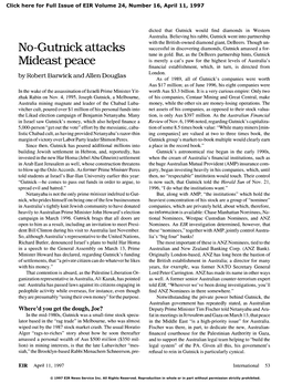 No-Gutnick Attacks Mideast Peace