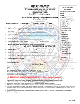 Public Off-Street Parking Facility Permit Application