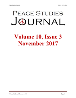 Volume 10, Issue 3 November 2017