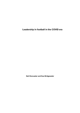 Leadership in Football in the COVID Era