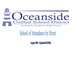School of Attendance by Street