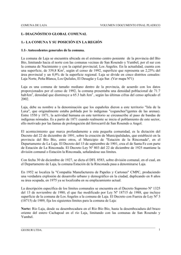 Comuna De Laja Volumen I Documento Final Pladeco Geosur Ltda. 1