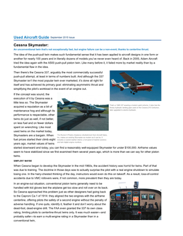 Aviation Consumer Article