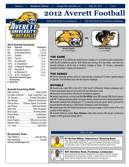 2012 Averett Football