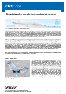 Thalwil Diversion Tunnel – Intake and Outlet Structure