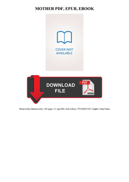 Ebook Download Mother Ebook, Epub