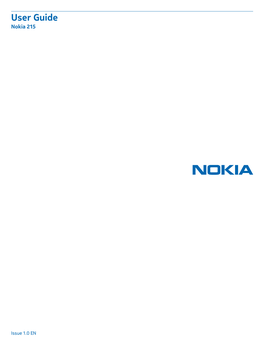 Nokia 215 Dual SIM Manual