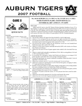 Auburn Tigers 2007 FOOTBALL