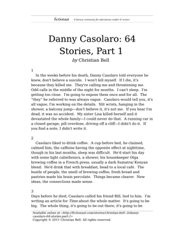 Danny Casolaro: 64 Stories, Part 1 by Christian Bell