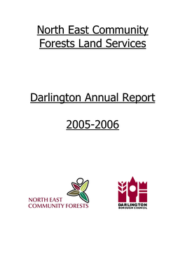 North East Community Forests Land Services Darlington Annual Report
