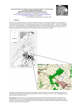 Des Bahneinschnitt Walsdorf (Hillesheimer Mulde; Rheinisches Schiefergebirge, Eifel) Von Dipl.-Ing