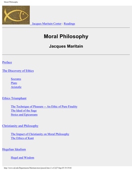 Moral Philosophy