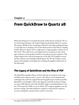 From Quickdraw to Quartz 2D