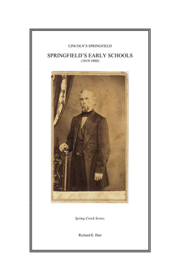 Springfield's Early Schools