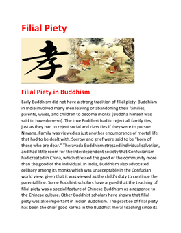 Filial Piety