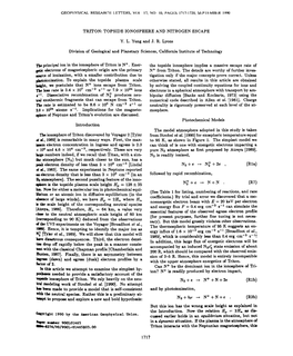 Triton Topside Ionosphere and Nitrogen Escape