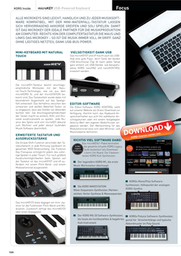 Alle Microkeys Sind Leicht, Handlich Und Zu Jeder Musiksoft- Ware Kompatibel