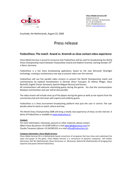 20080822 Press Release CMS EN