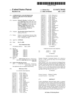 (12) United States Patent (10) Patent No.: US 9,072,799 B2 Boyden Et Al