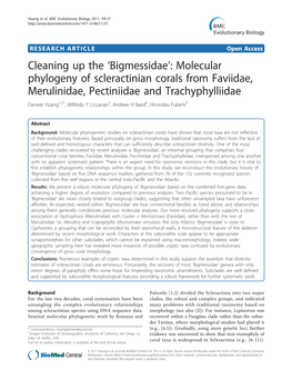 Molecular Phylogeny of Scleractinian Corals from Faviidae, Merulinidae