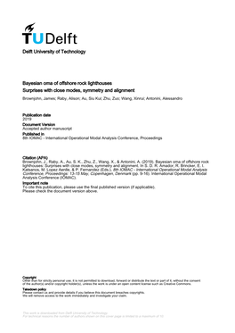 Delft University of Technology Bayesian Oma of Offshore Rock