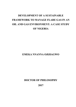 A Case Study of Nigeria Emeka Nnanna O