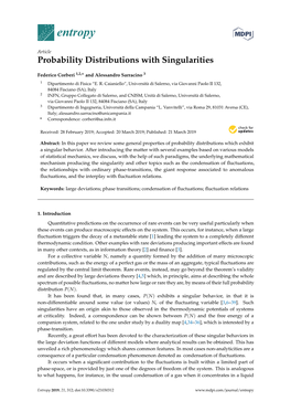 Probability Distributions with Singularities