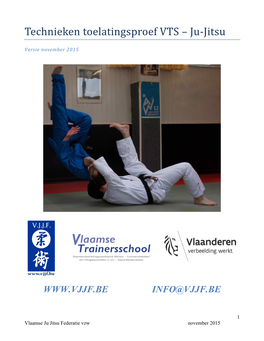 Technieken Toelatingsproef VTS – Ju-Jitsu