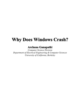 Why Does Windows Crash?