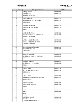 Advokati 09.03.2019