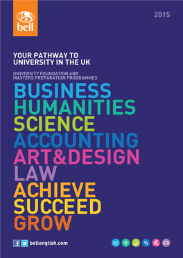 Your Pathway to University in the Uk 2015