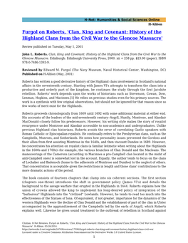 Clan, King and Covenant: History of the Highland Clans from the Civil War to the Glencoe Massacre'