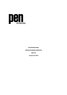 Pen International Writers in Prison Committee Case List