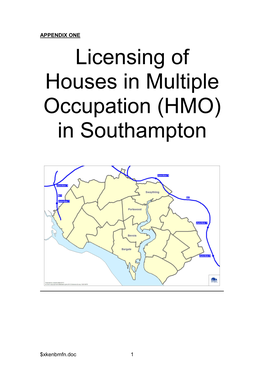 Licensing of Houses in Multiple Occupation (HMO) in Southampton