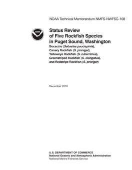 NOAA Technical Memorandum NMFS-NWFSC-108. Status