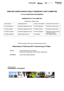 Greater Christchurch Public Transport Joint Committee