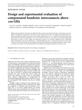 Design and Experimental Evaluation of Compensated Bondwire