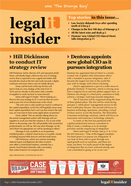 Hill Dickinson to Conduct IT Strategy Review Dentons