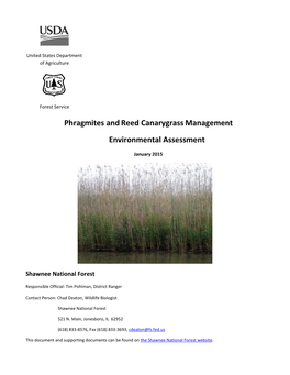 Phragmites Andreed Canarygrassmanagement Environmental Assessment