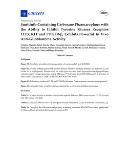 Sunitinib-Containing Carborane Pharmacophore with the Ability To