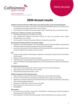 2020 Annual Results