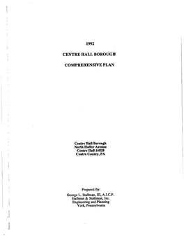 Centre Hall Borough Comprehensive Plan