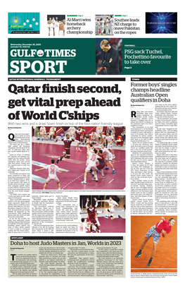 Qatar Finish Second, Get Vital Prep Ahead of World C'ships