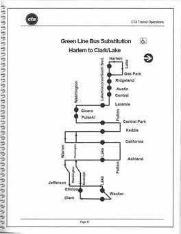 Green Line Bus Shuttle Implementation Harlem to Clark