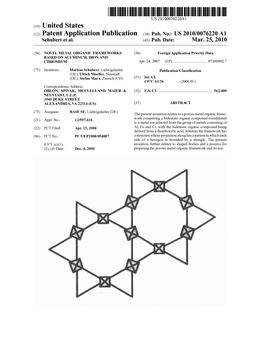 (12) Patent Application Publication (10) Pub. No.: US 2010/0076220 A1 Schubert Et Al