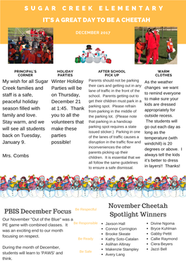 December Newsletter